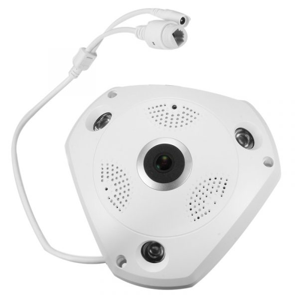 Aukštos raiškos (Full HD) 2Mpix panoraminė 360° IP kamera su PoE