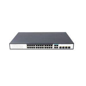 24 portų Gigabit PoE tinklo komutatorius su 4 Gigabit Combo Uplink portais