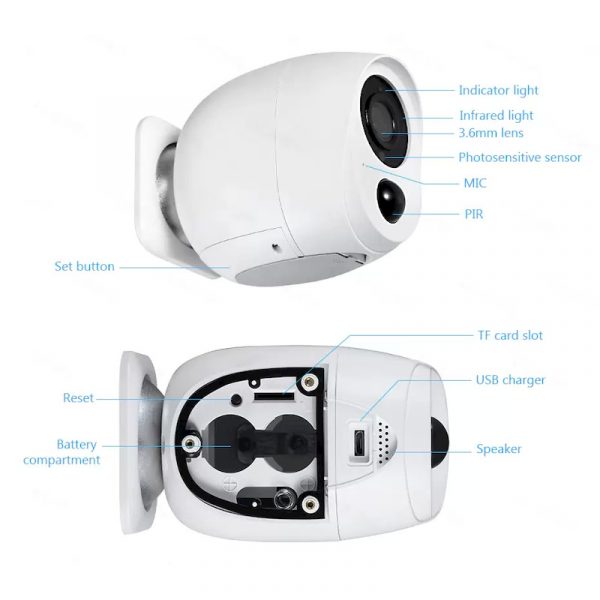 2Mpix WiFi autonominė IP kamera 3.6mm - Image 4
